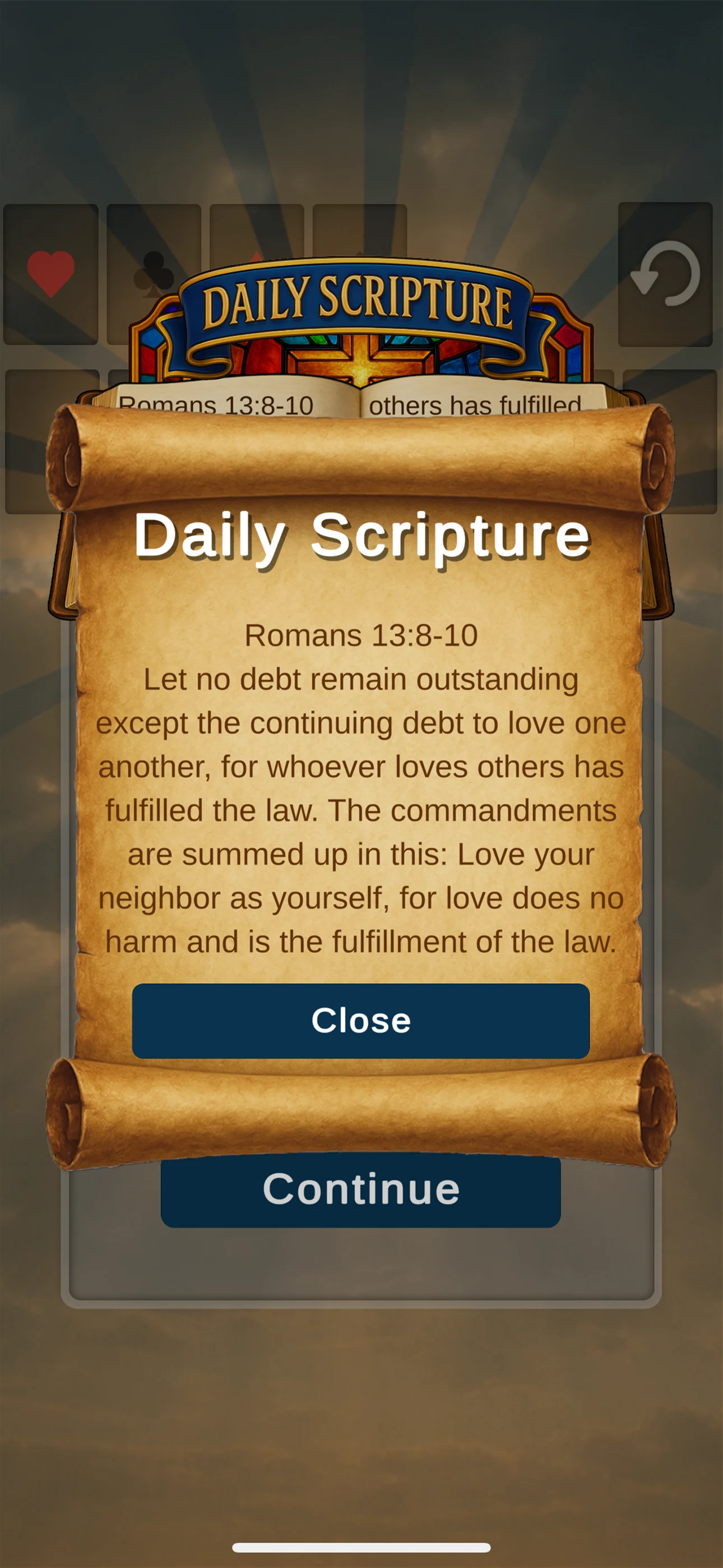 The Official Bible Solitaire® screenshot